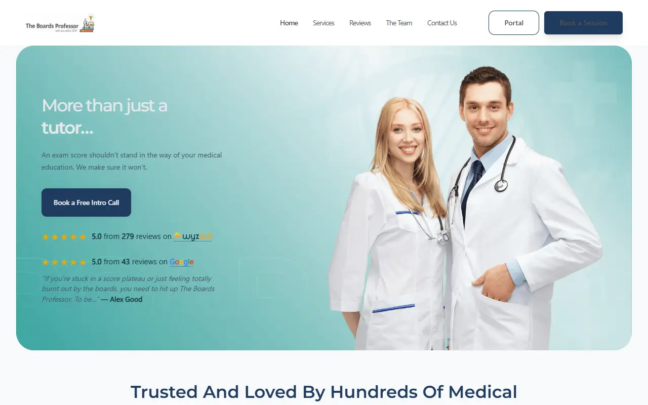 The The Boards Professor website
