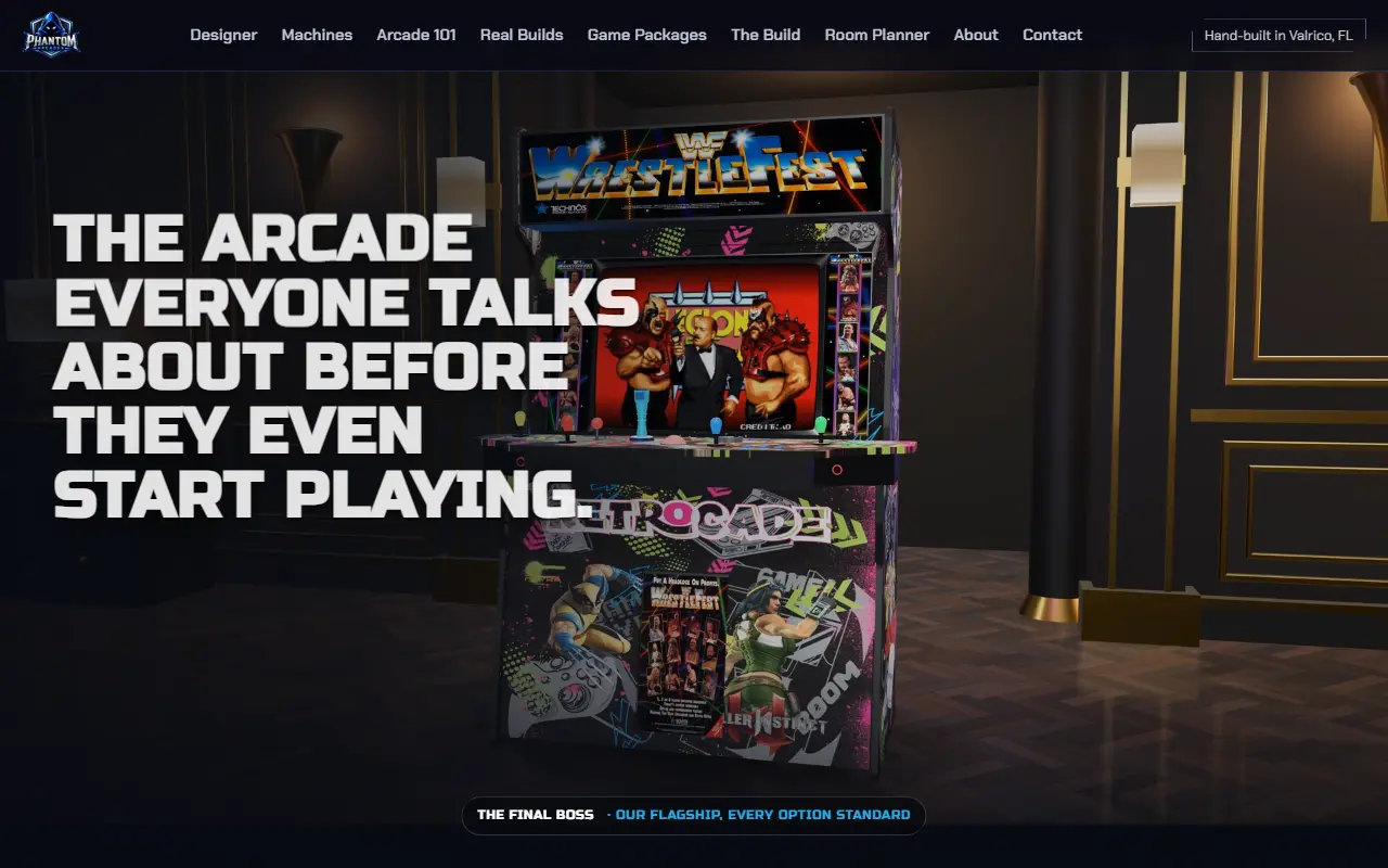 The Phantom Arcades website